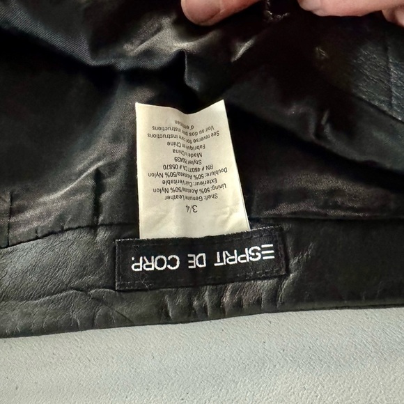 Esprit Genuine Black Leather Mini skirt - Picture 4 of 7